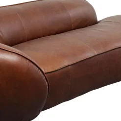 Store Chaise Longue Wonder Leather Brown 252cm Kasten|Tuinmeubelen