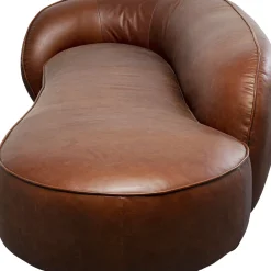Store Chaise Longue Wonder Leather Brown 252cm Kasten|Tuinmeubelen