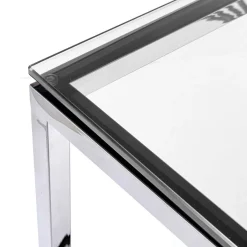 Cheap Console Laser Zilver Helder Glas 120x40cm Kasten|Lage Kasten & Dressoirs