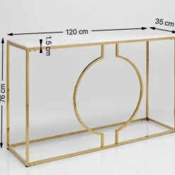 Discount Console Miami Loft Goud 120cm Kasten|Lage Kasten & Dressoirs