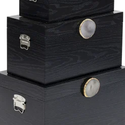 Best Sale Deco Box Nifty Black (3/Set) Kasten|Tuinmeubelen