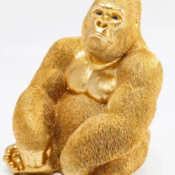 Best Decofiguur Aap Gorilla Side Medium Goud Opbergers|Woondecoratie