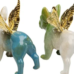 Clearance Decofiguur Angel Wings Dog Assorted Opbergers|Woondecoratie