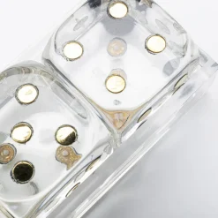 Sale Decofiguur Dice Transparent 17x4cm Opbergers|Woondecoratie