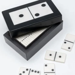 Best Decofiguur Domino Black/White 14x5cm Kasten|Tuinmeubelen
