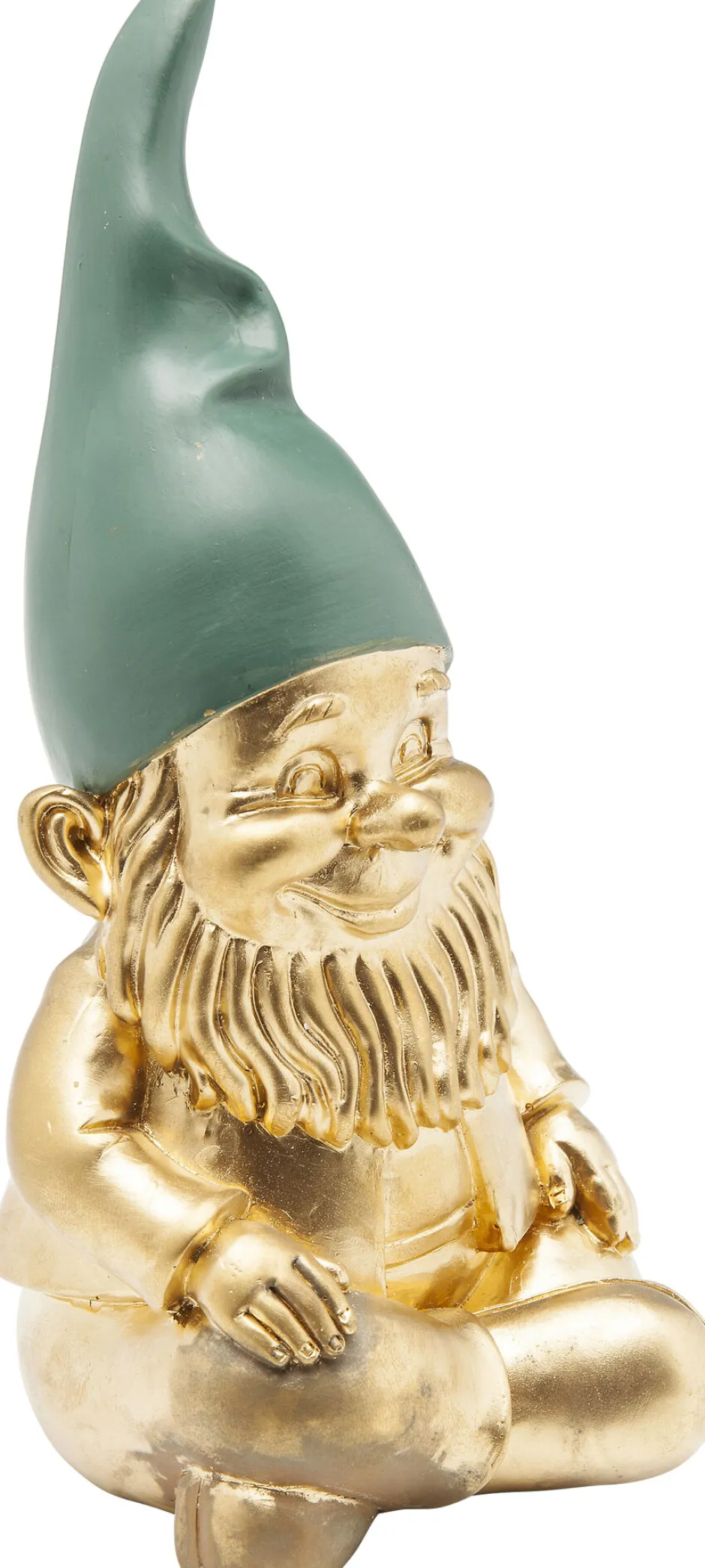 Discount Decofiguur Dwerg Zittend Goud Groen 19cm Opbergers|Woondecoratie