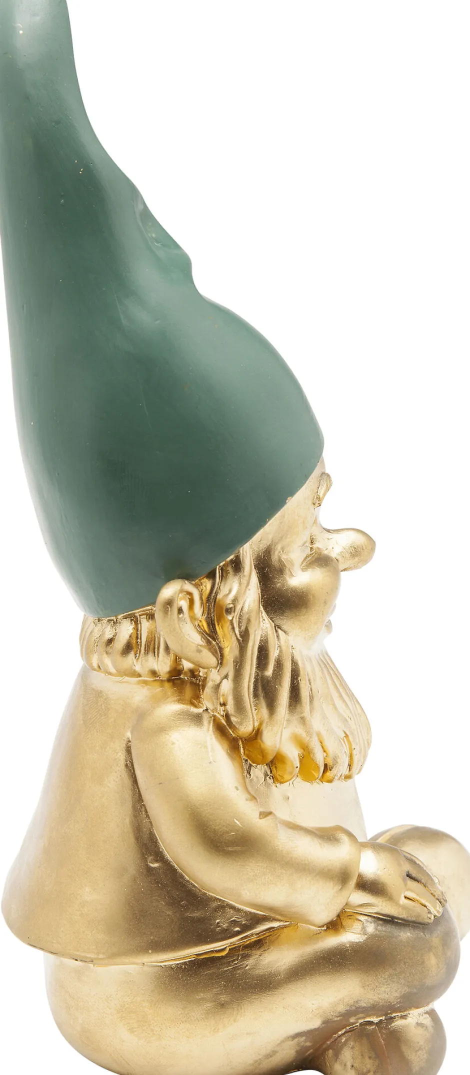 Discount Decofiguur Dwerg Zittend Goud Groen 19cm Opbergers|Woondecoratie