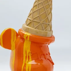 Online Decofiguur Gelato Bear Orange 40cm Opbergers|Woondecoratie