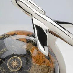 Sale Decofiguur Globe Top Plane 39cm Opbergers|Woondecoratie
