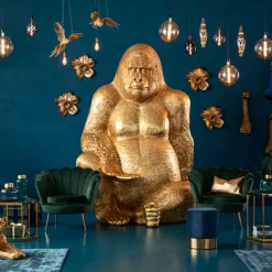 Sale Decofiguur Gorilla Goud XXL 249cm Opbergers|Woondecoratie