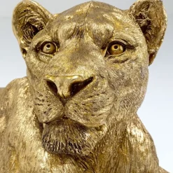 Online Decofiguur Leeuw Goud 113cm Opbergers|Woondecoratie
