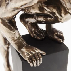 Store Decofiguur Nude Man Stand Brons 35cm Opbergers|Woondecoratie