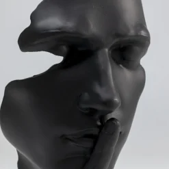 Discount Decofiguur Quiet Face Black 31cm Opbergers|Woondecoratie