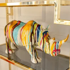 Clearance Decofiguur Rhino Colore 26cm Opbergers|Woondecoratie