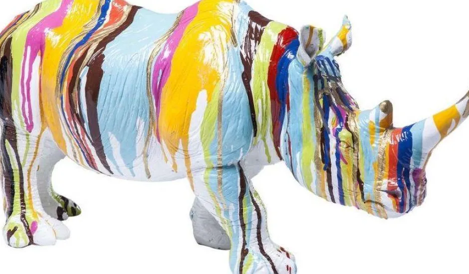 Clearance Decofiguur Rhino Colore 26cm Opbergers|Woondecoratie
