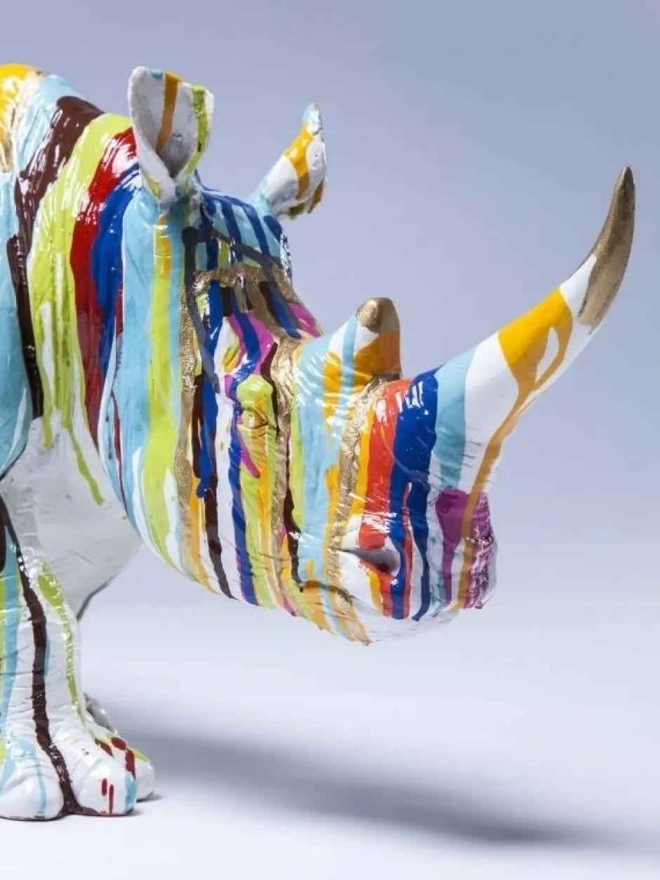 Clearance Decofiguur Rhino Colore 26cm Opbergers|Woondecoratie