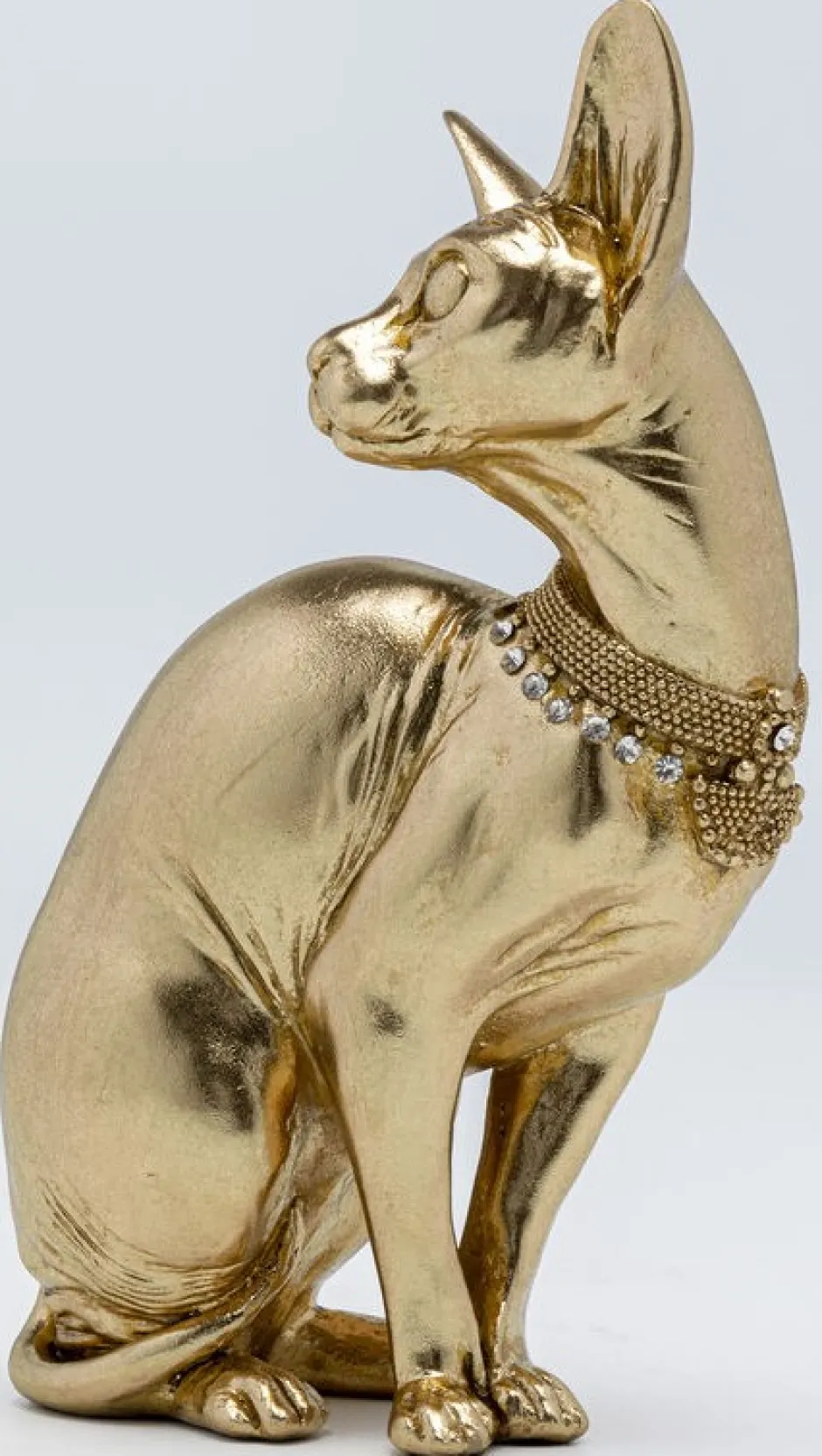 Discount Decofiguur Sitting Cat Audrey Gold 27cm Opbergers|Woondecoratie
