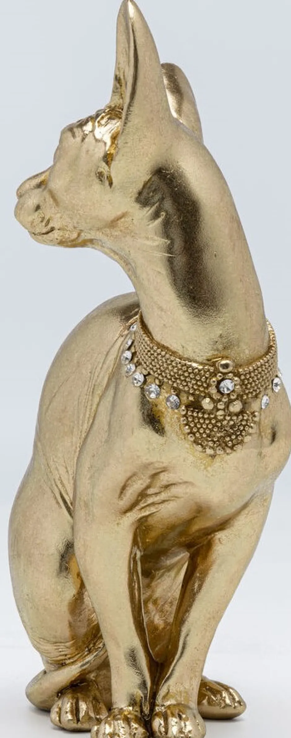 Discount Decofiguur Sitting Cat Audrey Gold 27cm Opbergers|Woondecoratie