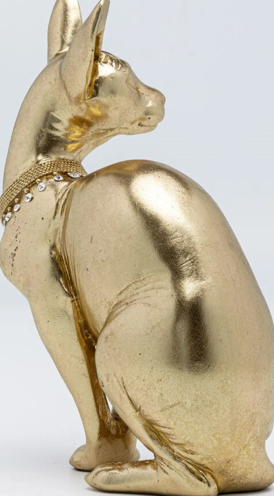 Discount Decofiguur Sitting Cat Audrey Gold 27cm Opbergers|Woondecoratie