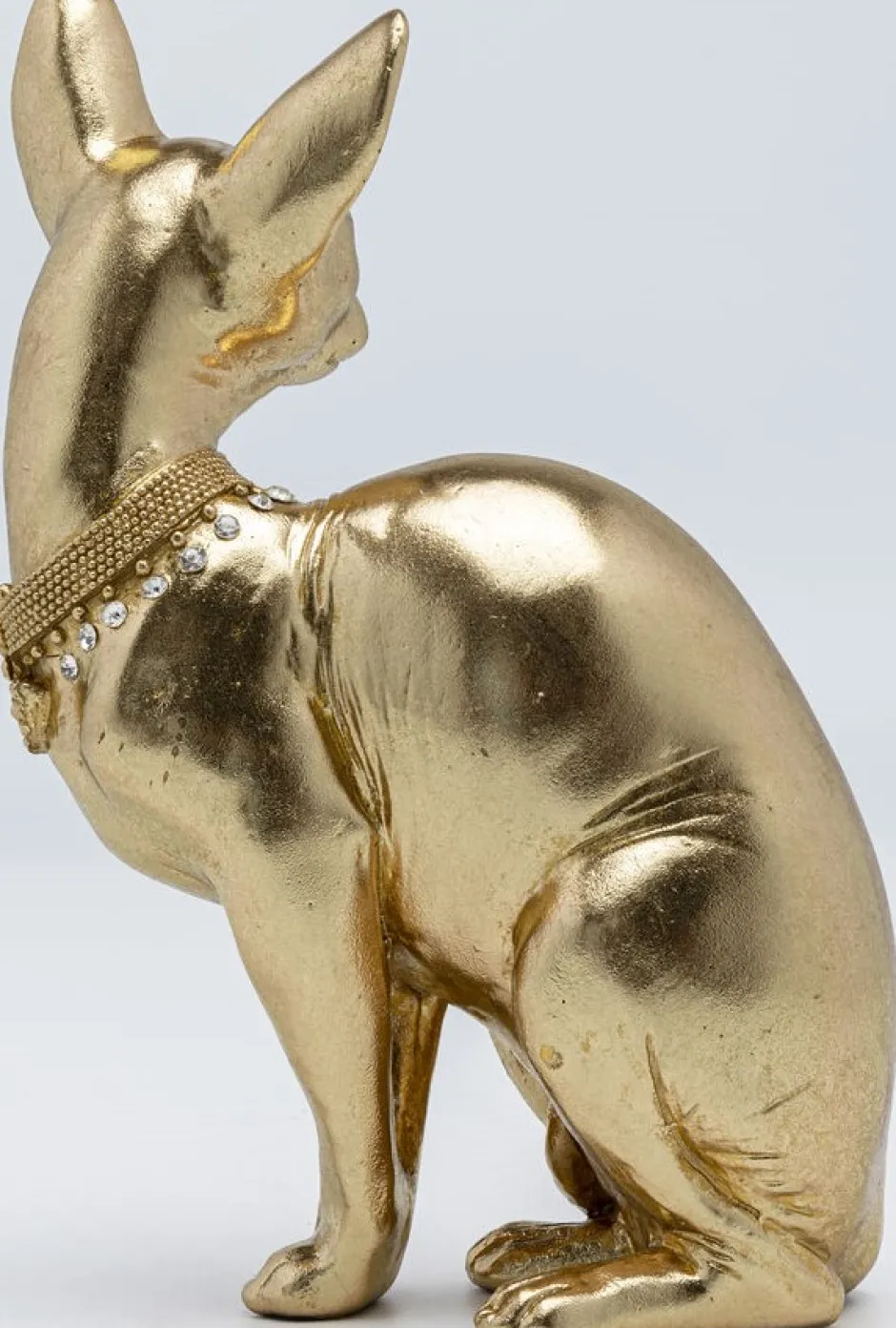 Discount Decofiguur Sitting Cat Audrey Gold 27cm Opbergers|Woondecoratie