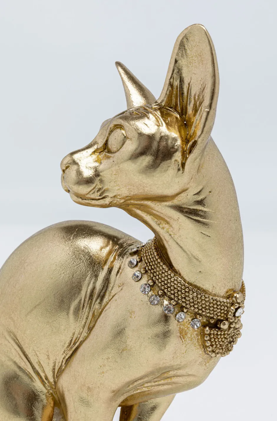 Discount Decofiguur Sitting Cat Audrey Gold 27cm Opbergers|Woondecoratie