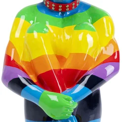 Sale Decofiguur Sitting Dog Regenboog 80cm Opbergers|Woondecoratie
