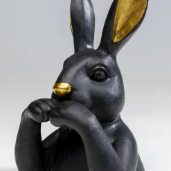 Store Decofiguur Sweet Rabbit Black 23cm Opbergers|Woondecoratie