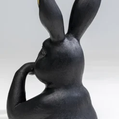 Store Decofiguur Sweet Rabbit Black 23cm Opbergers|Woondecoratie