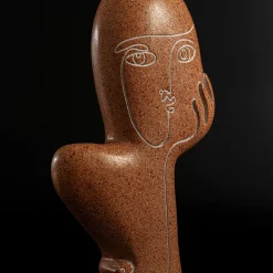 Store Decofiguur Thought Brown 27cm Opbergers|Woondecoratie