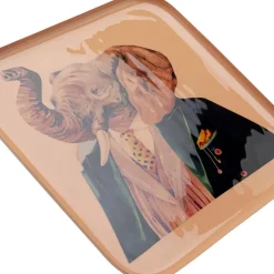 Store Dienblad Elephant 27x27cm Servies & Tafelaccessoires|Kasten