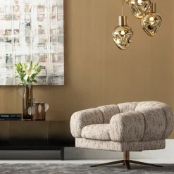 Outlet Draaibare Fauteuil Janno Beige Kasten|Fauteuils