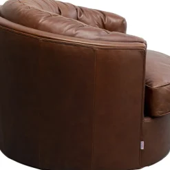 Store Draaibare Fauteuil Music Hall Leather Brown Kasten|Fauteuils