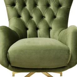 Cheap Draaifauteuil Bellissima Velvet Green Kasten|Fauteuils