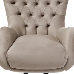 Fashion Draaifauteuil Bellissima Velvet Beige Kasten|Fauteuils