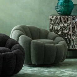 Clearance Draaifauteuil Peppo Bloom Melange Green Kasten|Fauteuils