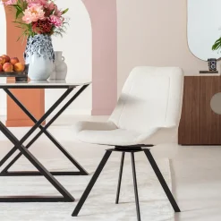 Outlet Draaistoel Baron Cream Kasten|Stoelen