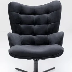 Best Draaistoel Oscar Velvet Black Kasten|Fauteuils