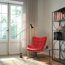 Cheap Draaistoel Oscar Velvet Red Kasten|Tuinmeubelen