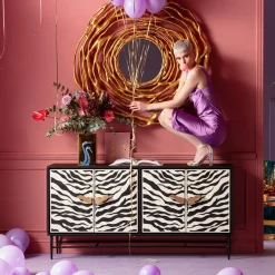 Outlet Dressoir Zebra 160x80cm Kasten|Lage Kasten & Dressoirs