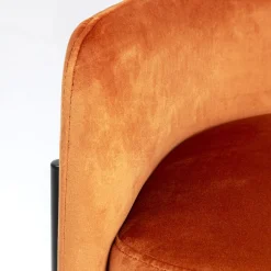 Store Eetkamerstoel Alexia Fluweel Oranje Kasten|Stoelen