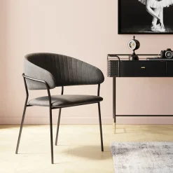 Outlet Eetkamerstoel Belle Anthracite (Set Van 2) Kasten|Stoelen