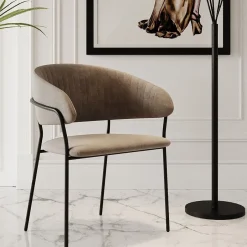 Discount Eetkamerstoel Belle Brown (Set Van 2) Kasten|Stoelen