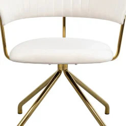 New Eetkamerstoel Belle Velvet Cream Kasten|Stoelen