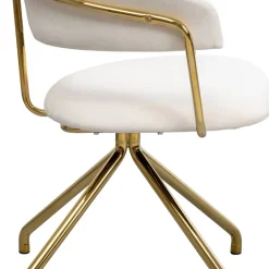 New Eetkamerstoel Belle Velvet Cream Kasten|Stoelen