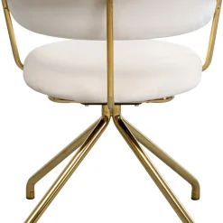 New Eetkamerstoel Belle Velvet Cream Kasten|Stoelen