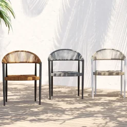 Discount Eetkamerstoel Cala Pi Grey Kasten|Tuinmeubelen