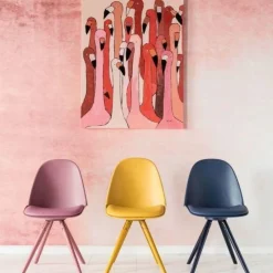 Online Eetkamerstoel Candy World Mustard Kasten|Stoelen