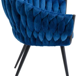 Outlet Eetkamerstoel Knot Blauw Kasten|Stoelen