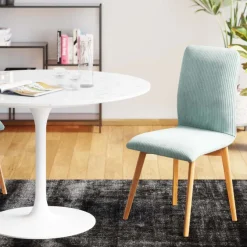 Best Eetkamerstoel Lara Cord Blue Stoelen|Tuinmeubelen