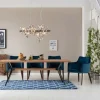 Discount Eetkamerstoel Mode Fluweel Patrol-Blauw Kasten|Stoelen